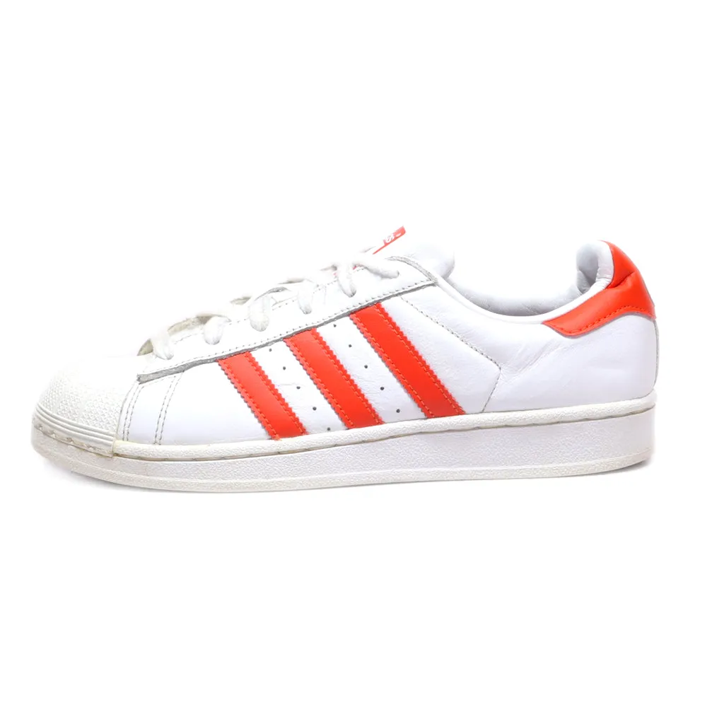 Adidas Superstar Low-Top Sneakers Leather Red Colour For Women