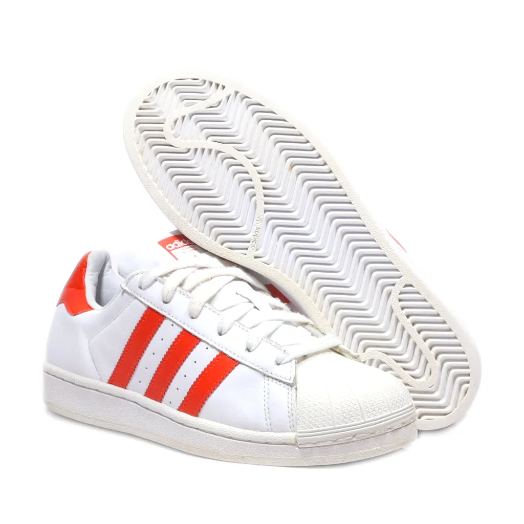 Adidas Superstar Low-Top Sneakers Leather Red Colour For Women