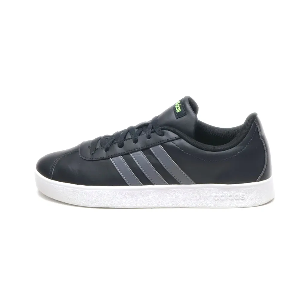 Adidas Vl Court 2.0 Low-Top Sneakers Leather Black Colour For Women