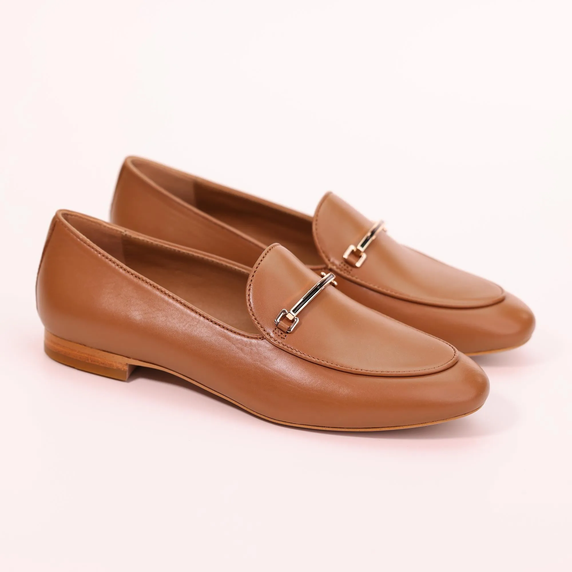 AiciBerllucci  Dark Apricot Sheepskin leather & Sheepskin lining- Prime-Women's Leather Loafer- Sleek Loafers Slip on Shoes-Casual Flat Shoes