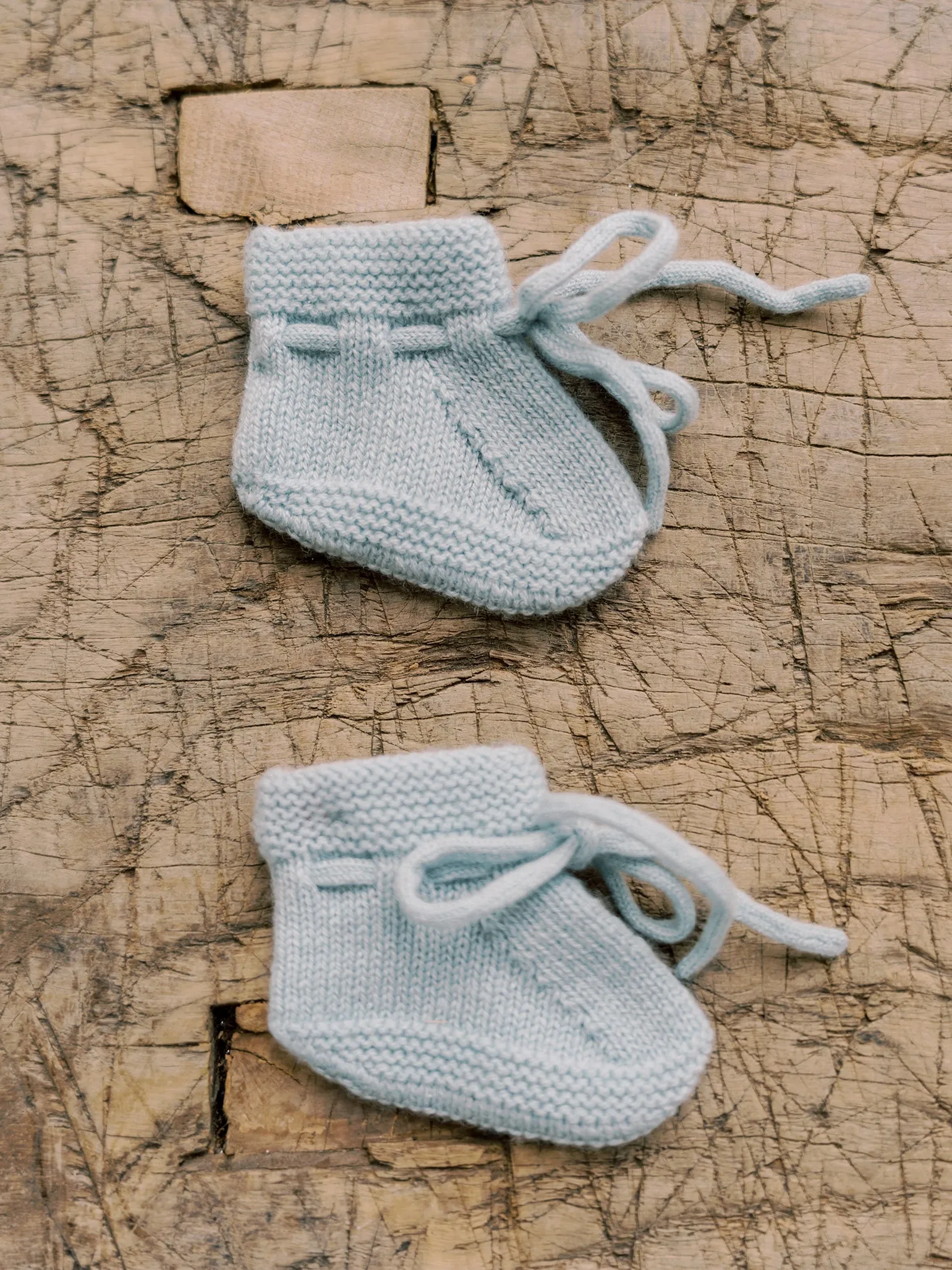 Blue Evita Cashmere Baby Booties