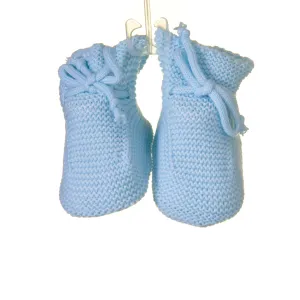 Blues Baby Blue Knitted Booties