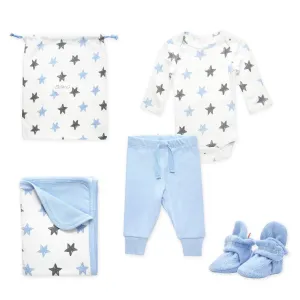 Booties & More 4 Piece Baby Gift Set - Light Blue