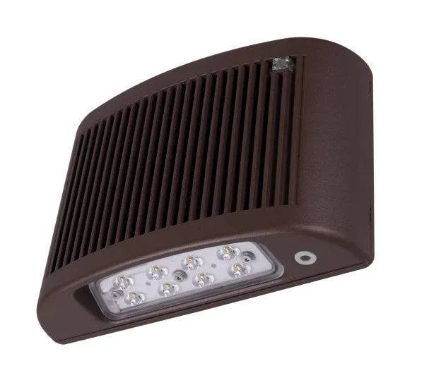 Bronze Outdoor LED Full Cutoff Emergency Wall Pack with Photocell, 3000K