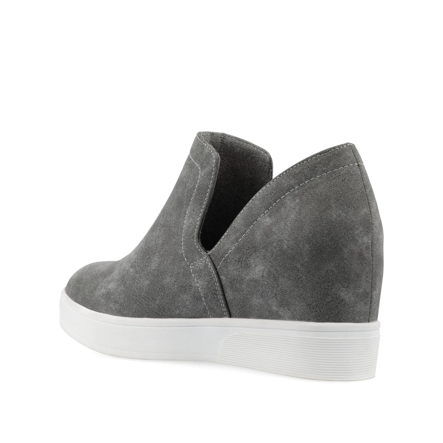 CARDI WEDGE SNEAKERS IN FAUX LEATHER