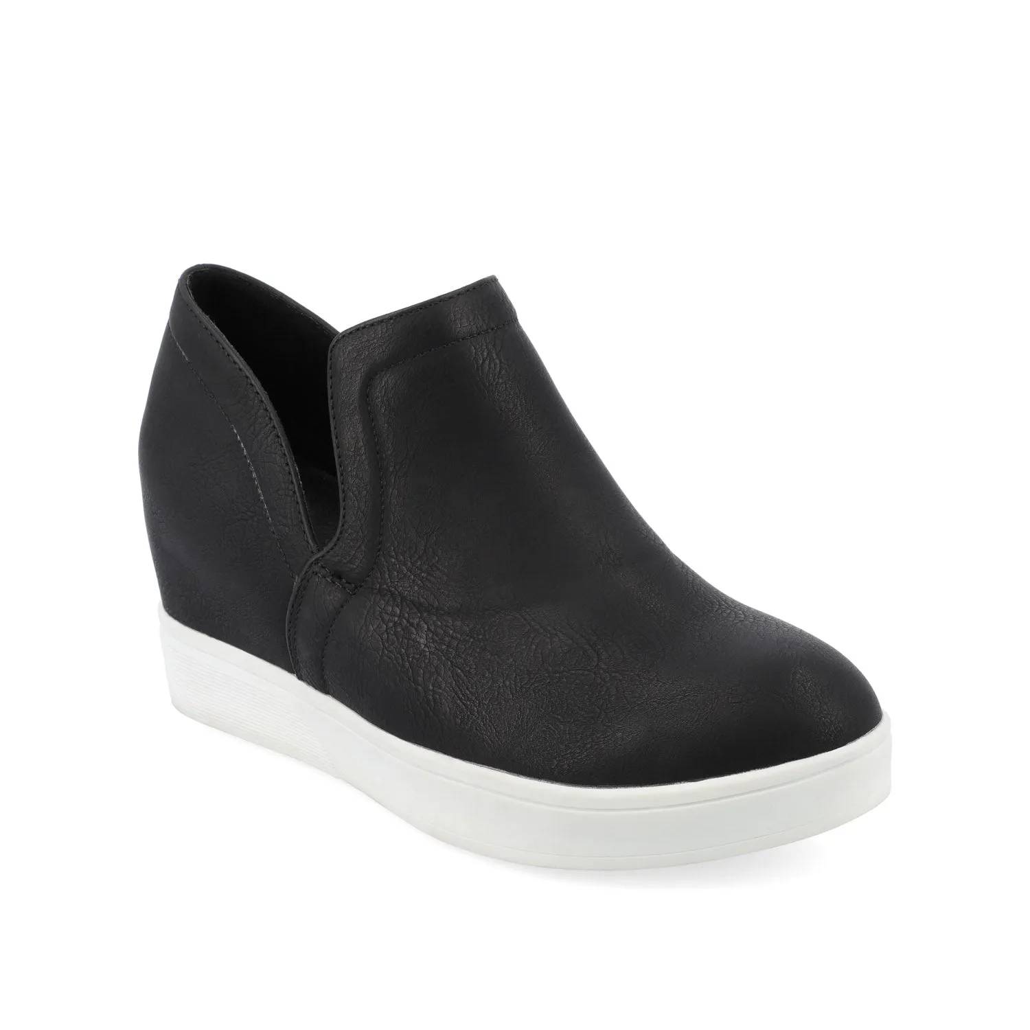 CARDI WEDGE SNEAKERS IN FAUX LEATHER