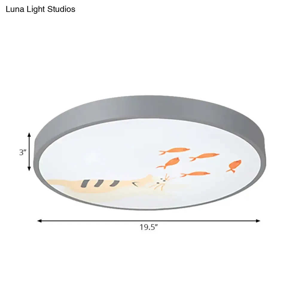 Cartoon Flush Mount Acrylic Ceiling Light Fixture for Living Room