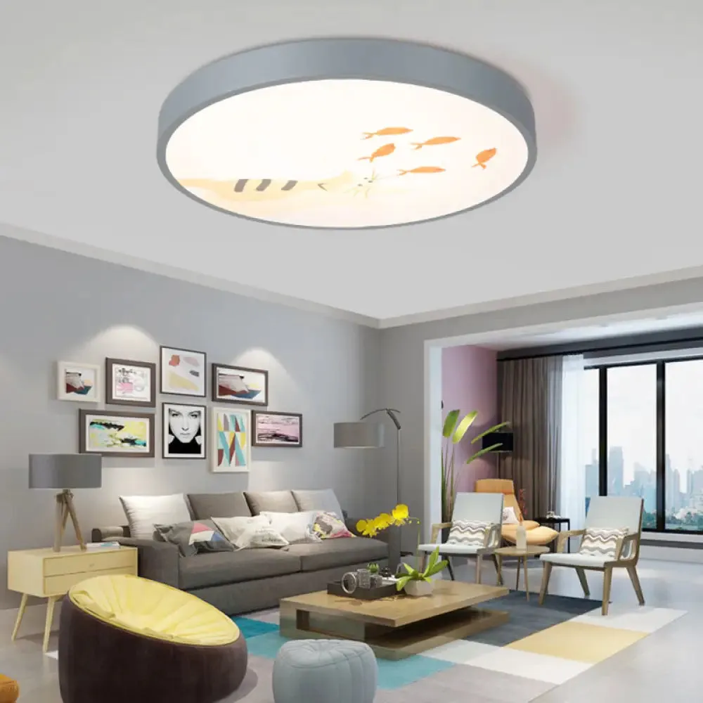 Cartoon Flush Mount Acrylic Ceiling Light Fixture for Living Room