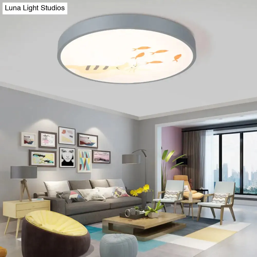 Cartoon Flush Mount Acrylic Ceiling Light Fixture for Living Room