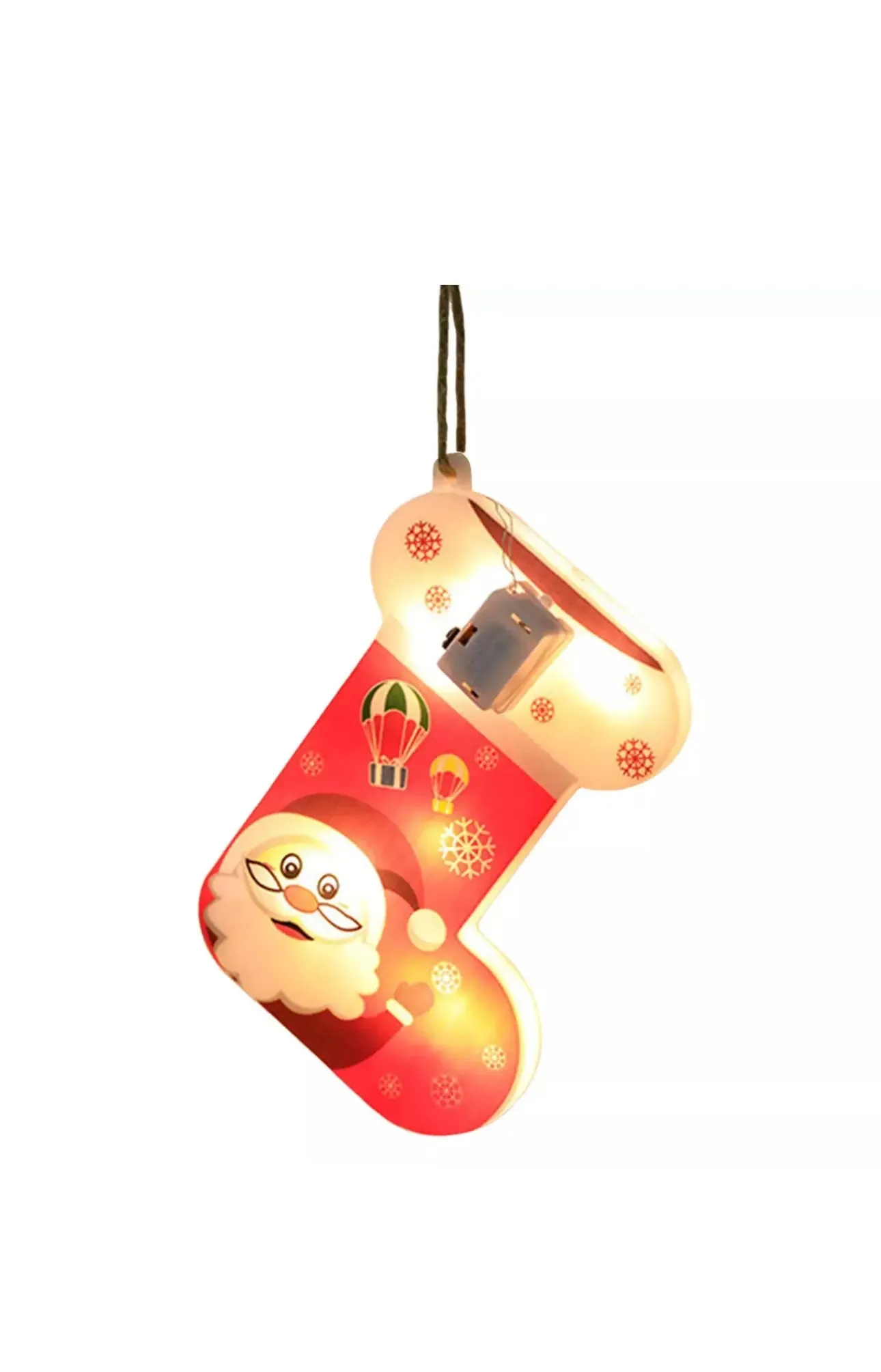 Christmas Tree Ornaments SANTA LED light x1pc.