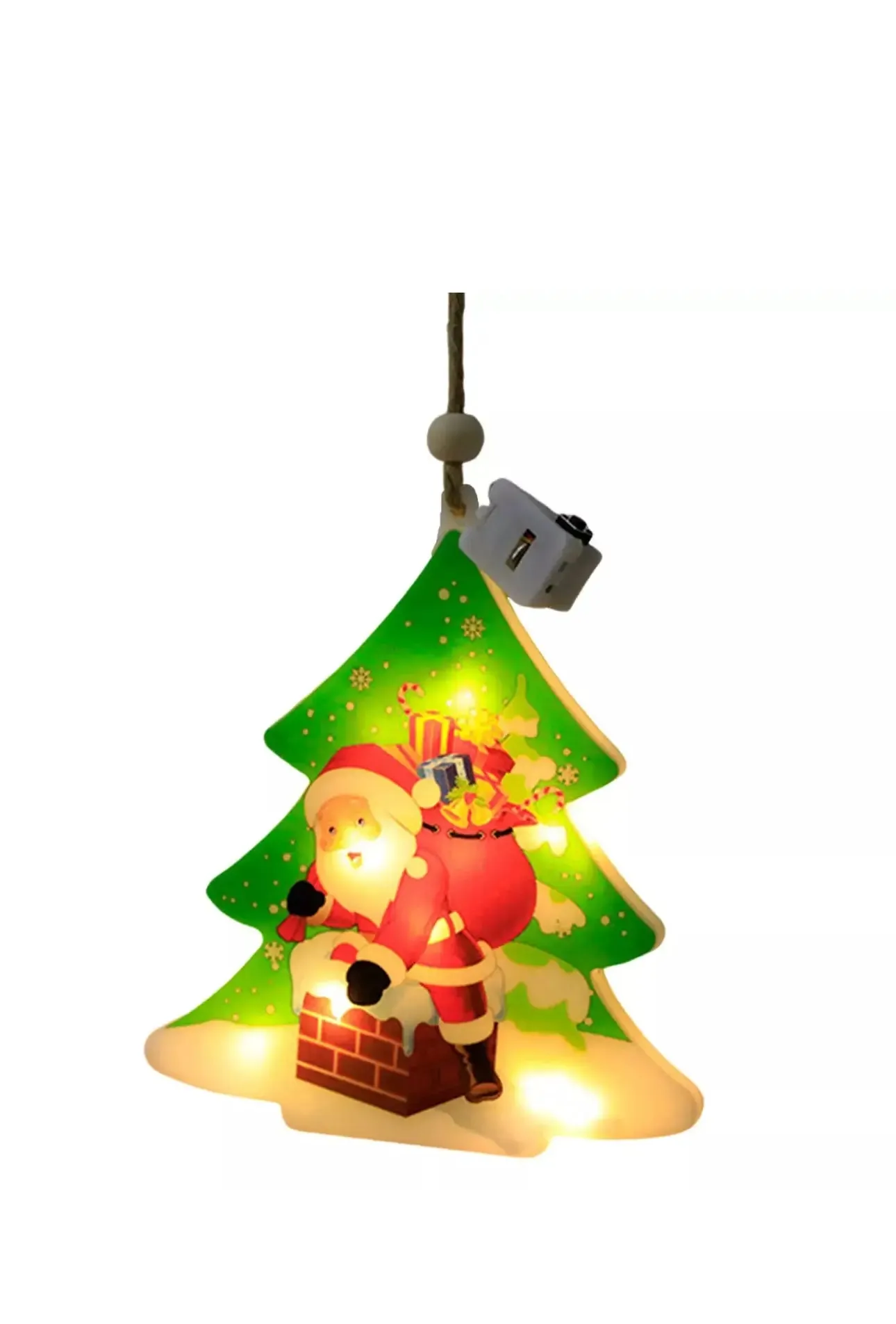 Christmas Tree Ornaments SANTA LED light x1pc.