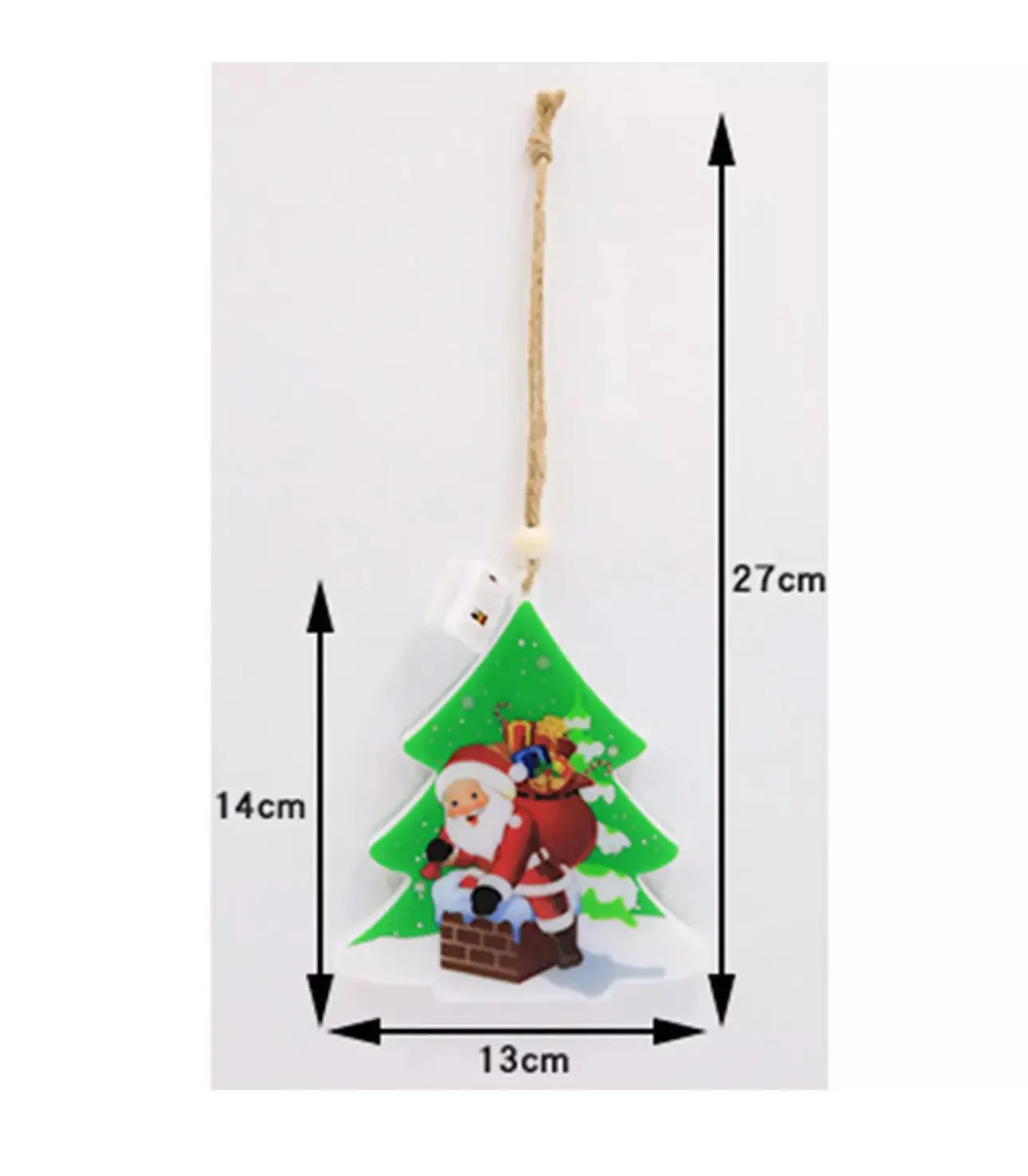 Christmas Tree Ornaments SANTA LED light x1pc.