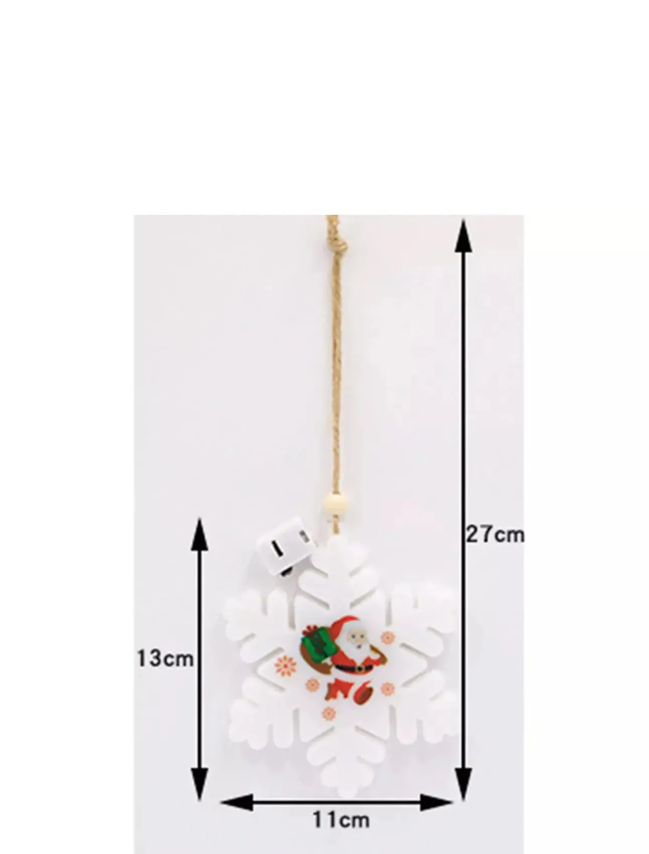 Christmas Tree Ornaments SANTA LED light x1pc.