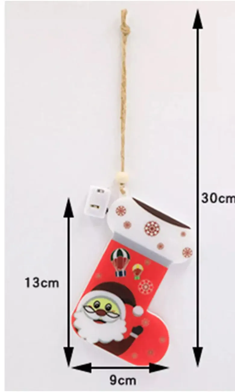 Christmas Tree Ornaments SANTA LED light x1pc.