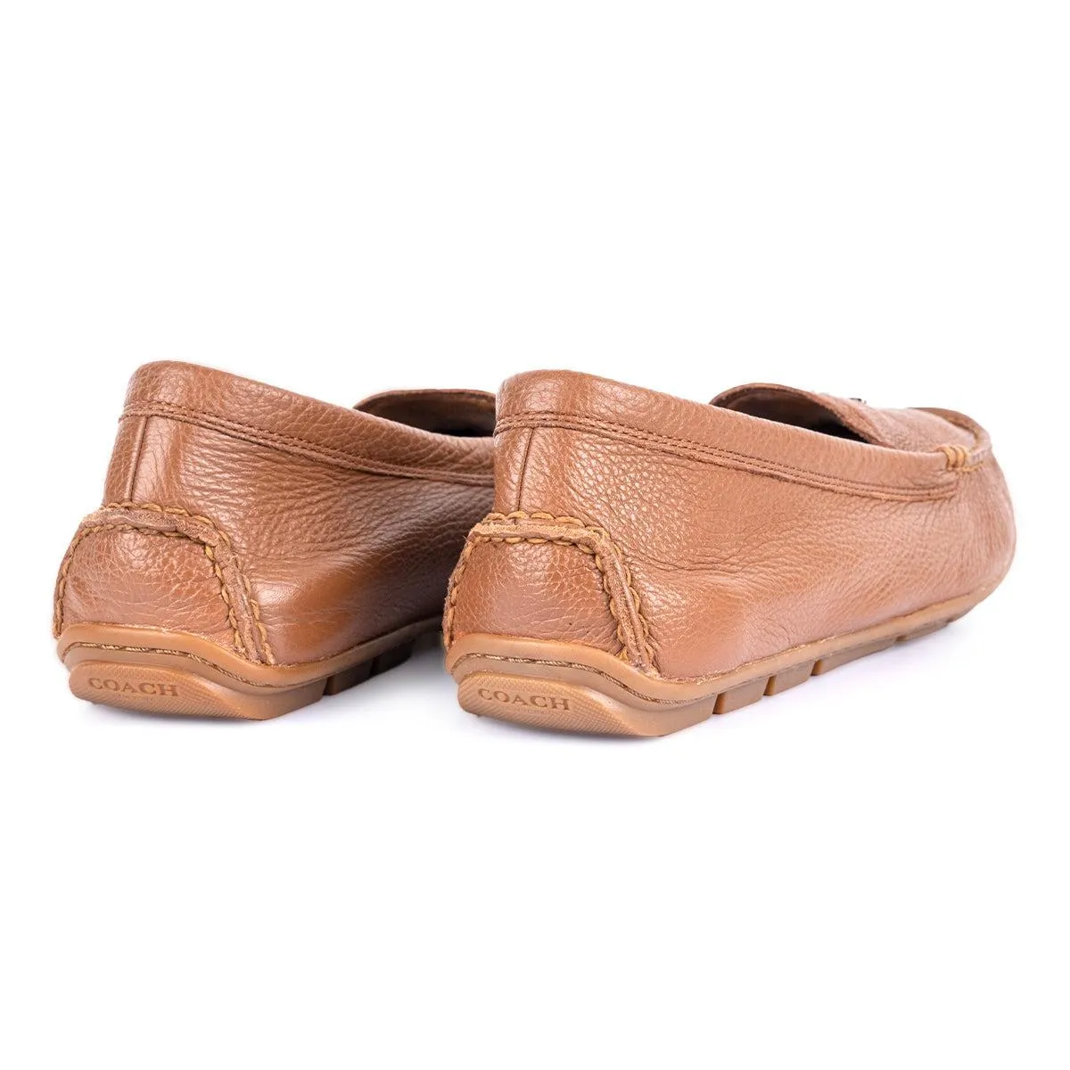 Coach Casual Loafers Leather Brown Colour For Women