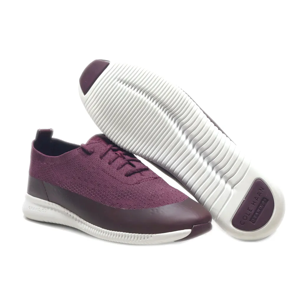 Cole Haan Low-Top Sneakers Fabric Maroon Colour For Women