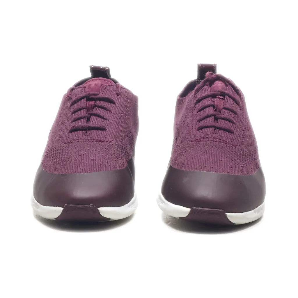 Cole Haan Low-Top Sneakers Fabric Maroon Colour For Women