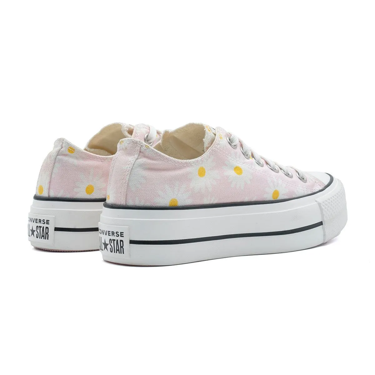 Converse Lift Platform Camp Low-Top Sneakers Fabric Pink Colour For Women