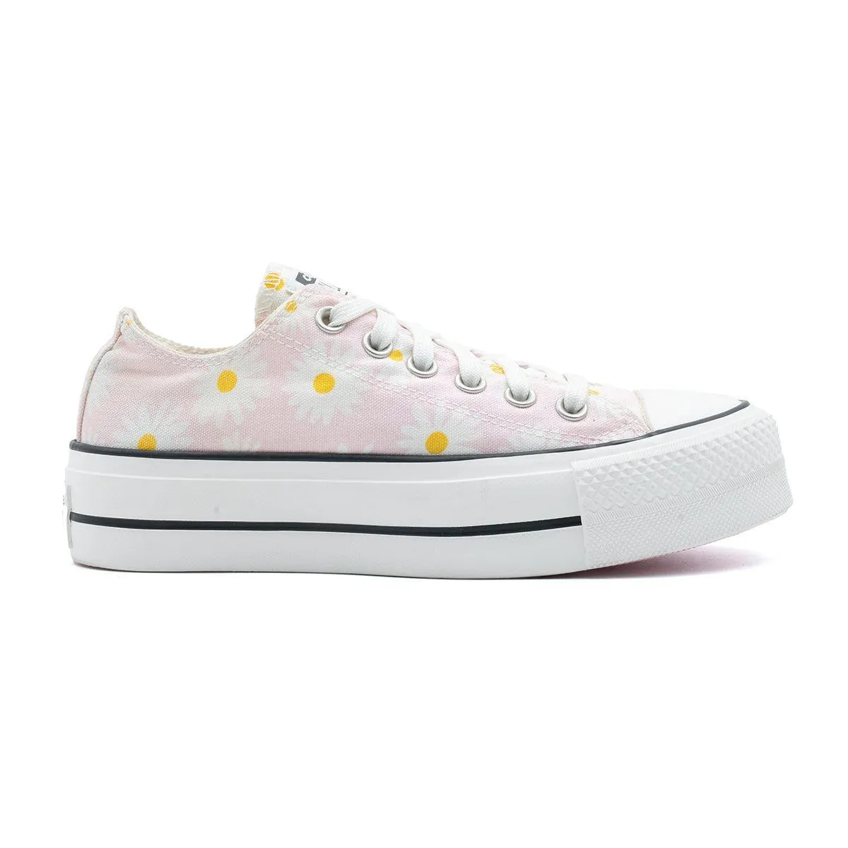 Converse Lift Platform Camp Low-Top Sneakers Fabric Pink Colour For Women