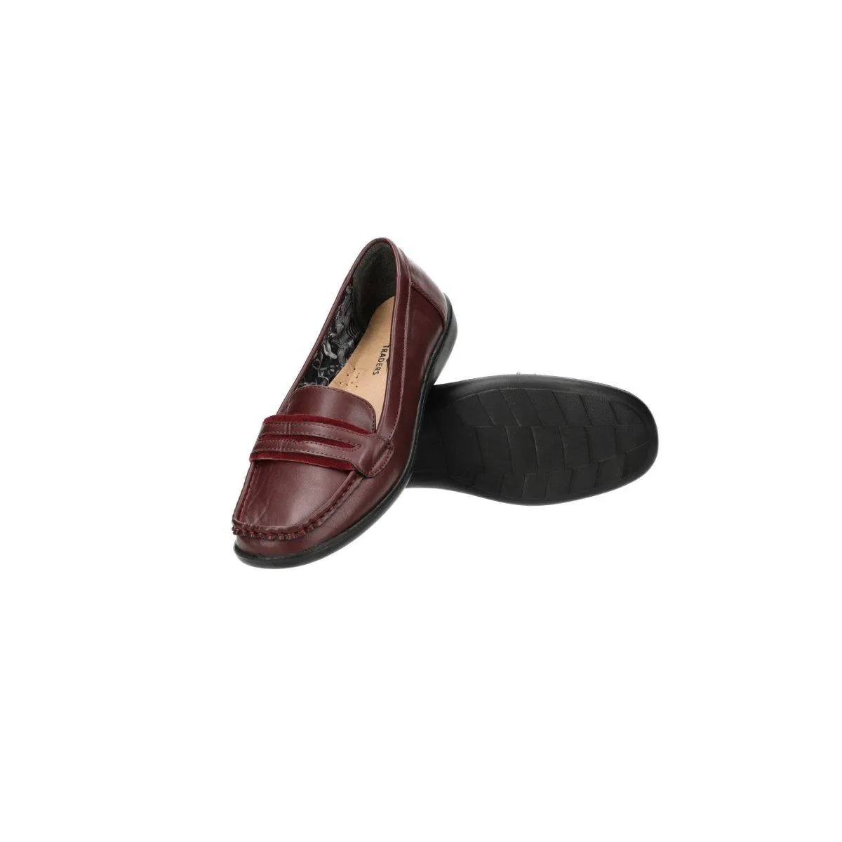 Cotton Traders Casual Loafers Casual Burgundy Colour For Women