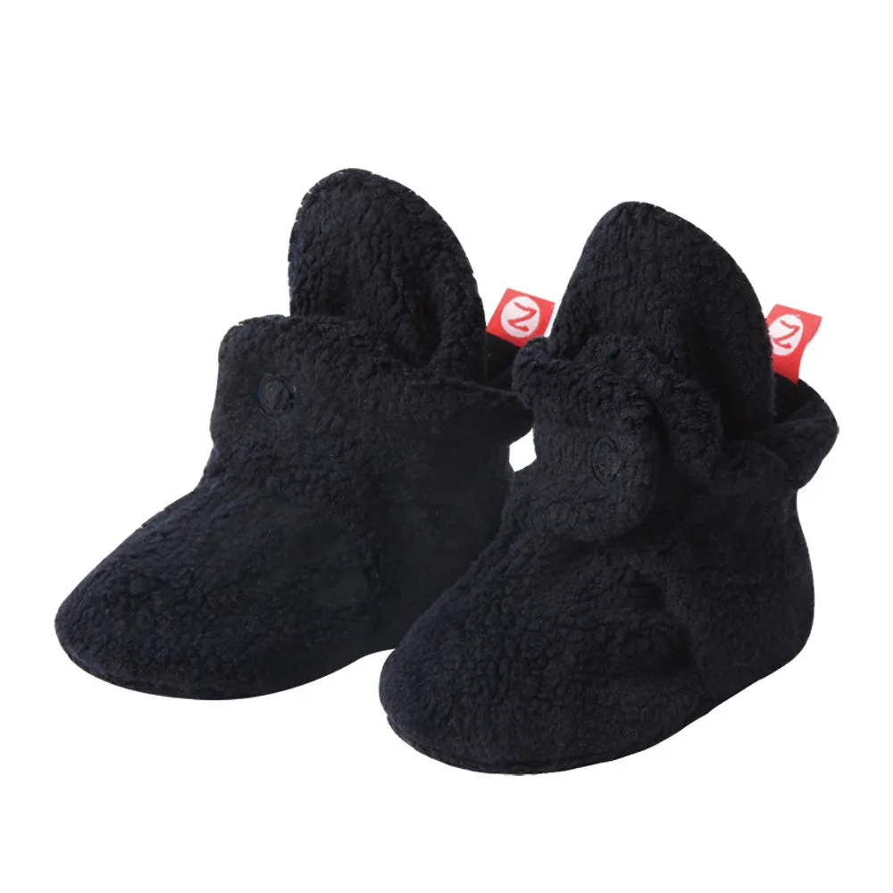 Cozie Fleece Baby Bootie 3 Pack - Black/Gray/Olive