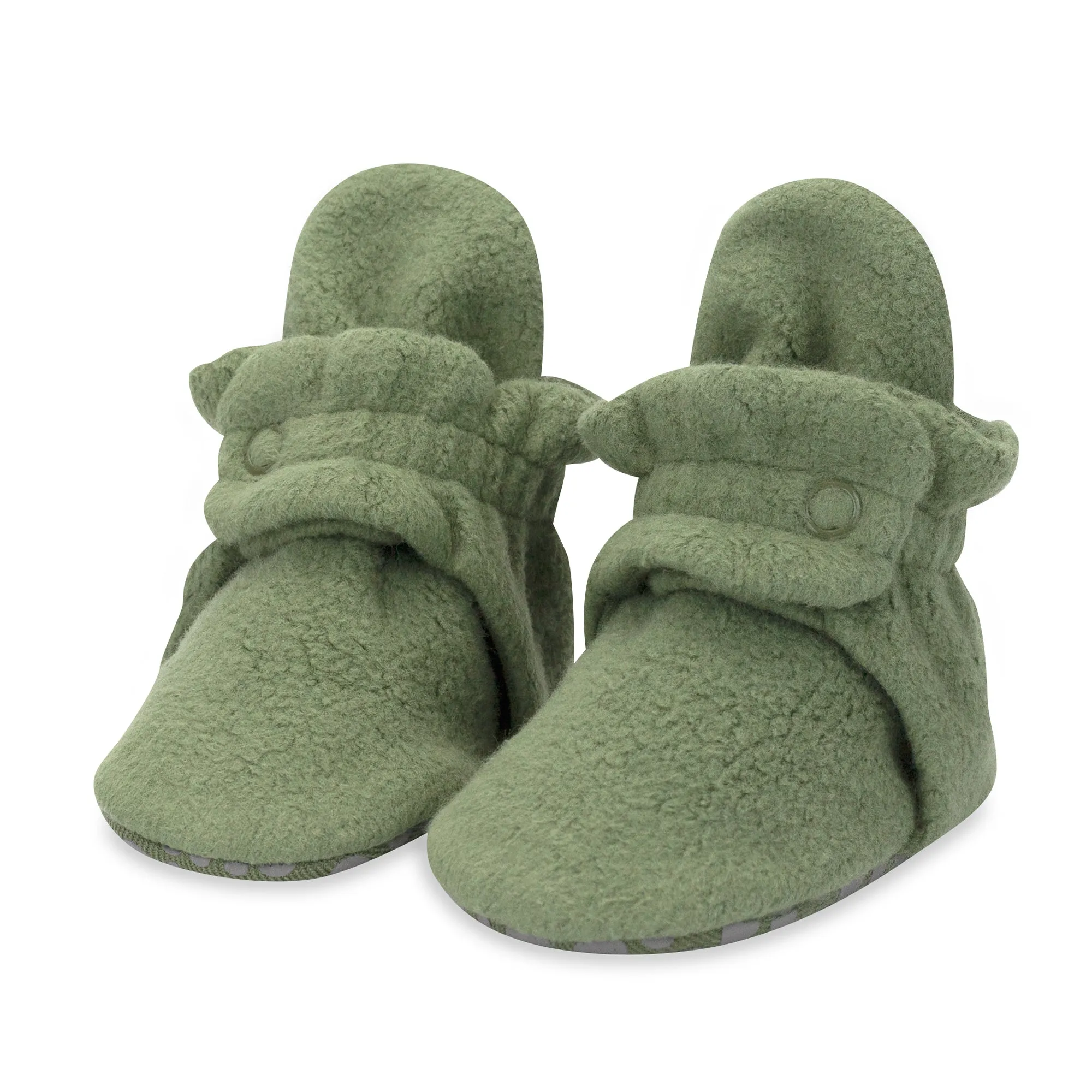 Cozie Fleece Baby Bootie 3 Pack - Khaki/Olive/Cream