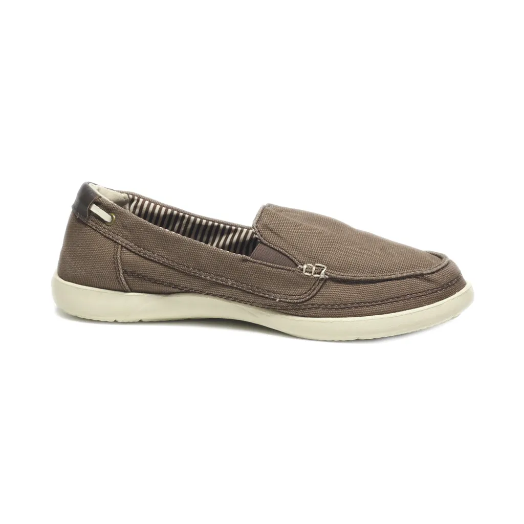 Crocs Loafers Canvas Brown Colour For Women