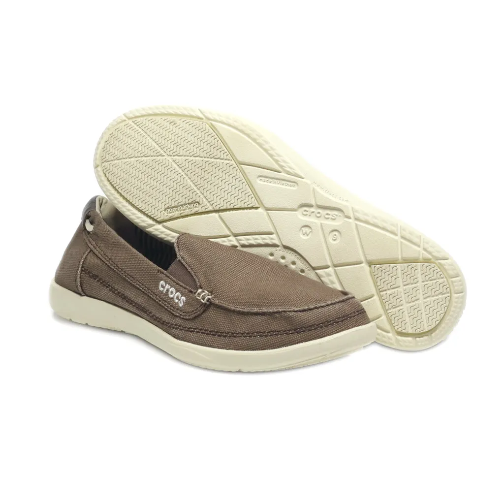 Crocs Loafers Canvas Brown Colour For Women