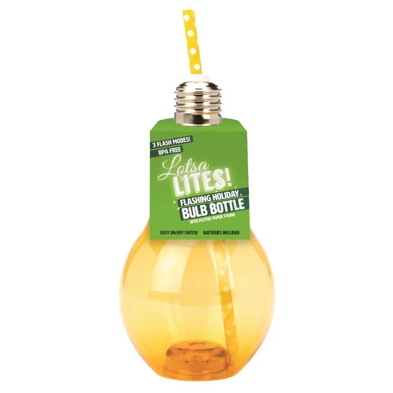 DM Merchandising Lotsa Lites 12 oz Flashing Bulb Assorted BPA Free Tumbler