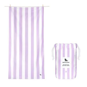 Dock & Bay Quick Dry Beach Towels - Striped Lombok Lilac - Large (63"x35")