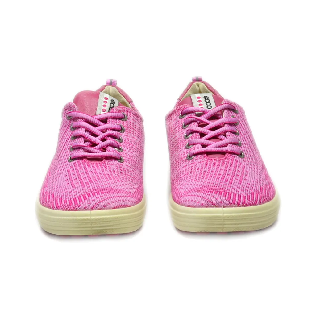 Ecco Lace Ups Fabric Pink Colour For Women