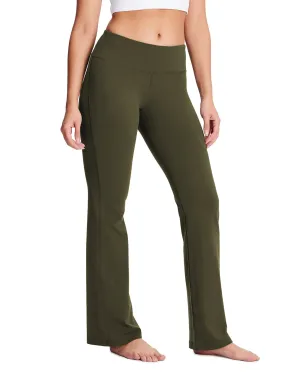 Essential Bootcut Yoga Pants (Dark Olive)