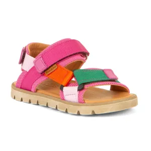 Froddo: KE Flash Adjustable Velcro Girls Summer Sandals - Pink Leather