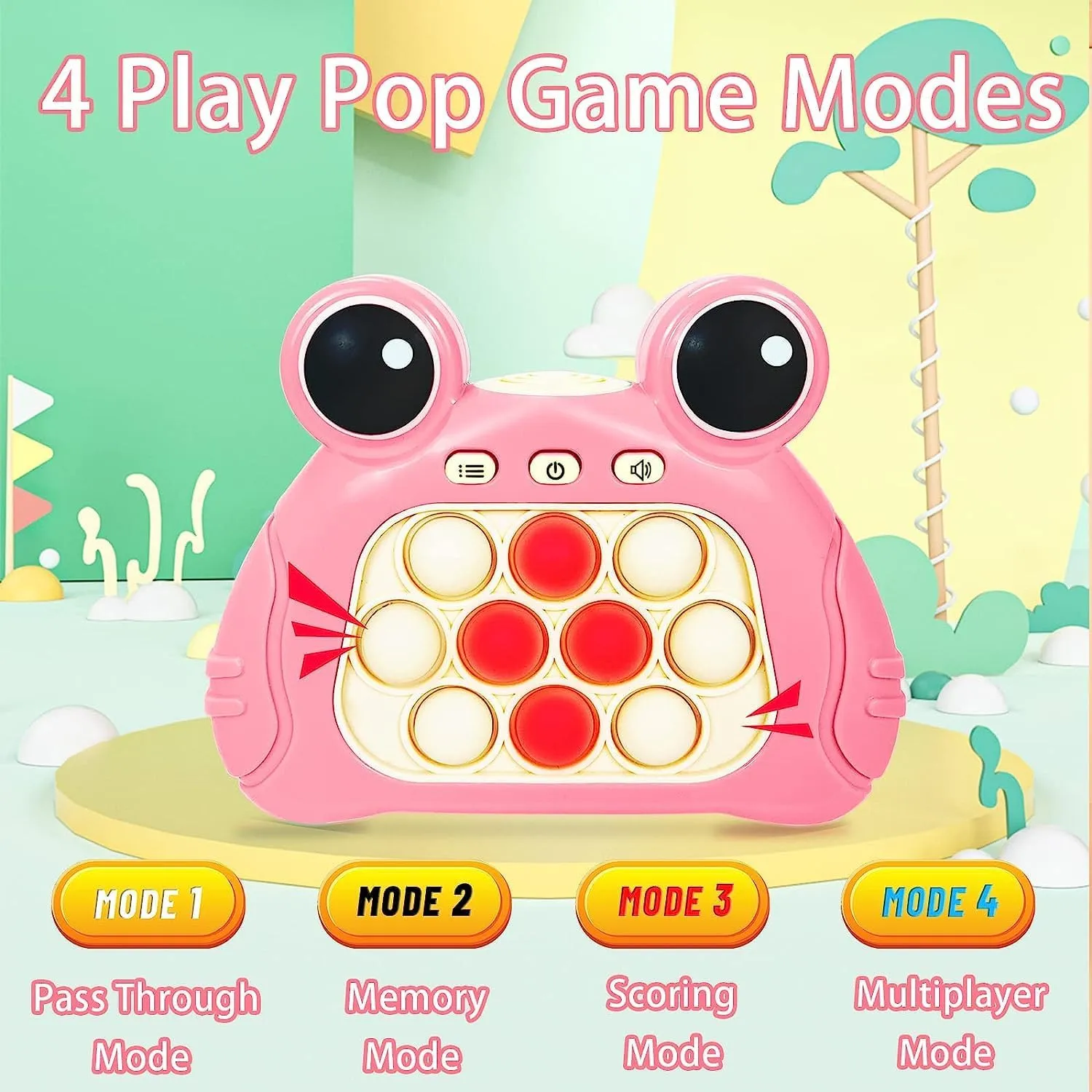 FunBlast Fast Push Intelligent Game – Pop Up Musical Toys for Kids, Sound Toys for Kids, Infant Toys, Children Activity Toys, Kids Toys, Electronic Toys for Kids, Birthday Gifts for Kids (Peach)