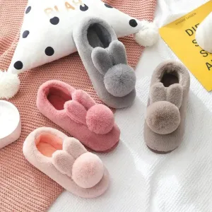 Furry Bunny Plush Indoor Shoes