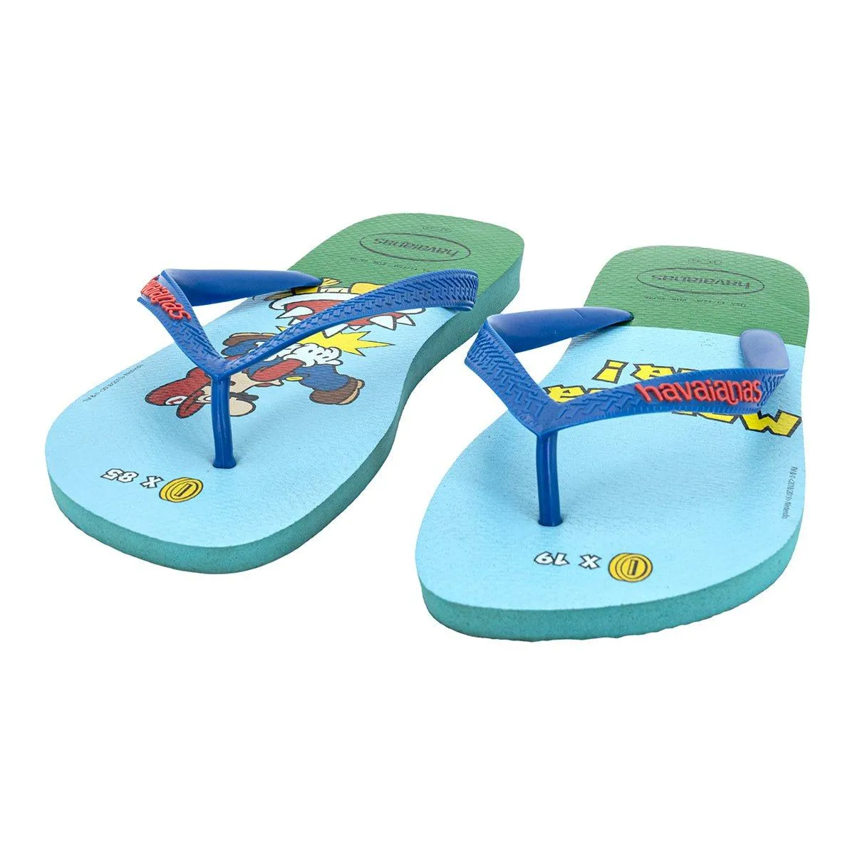 Havaianas Mario Bros Flip Flops Rubber Blue Colour For Men