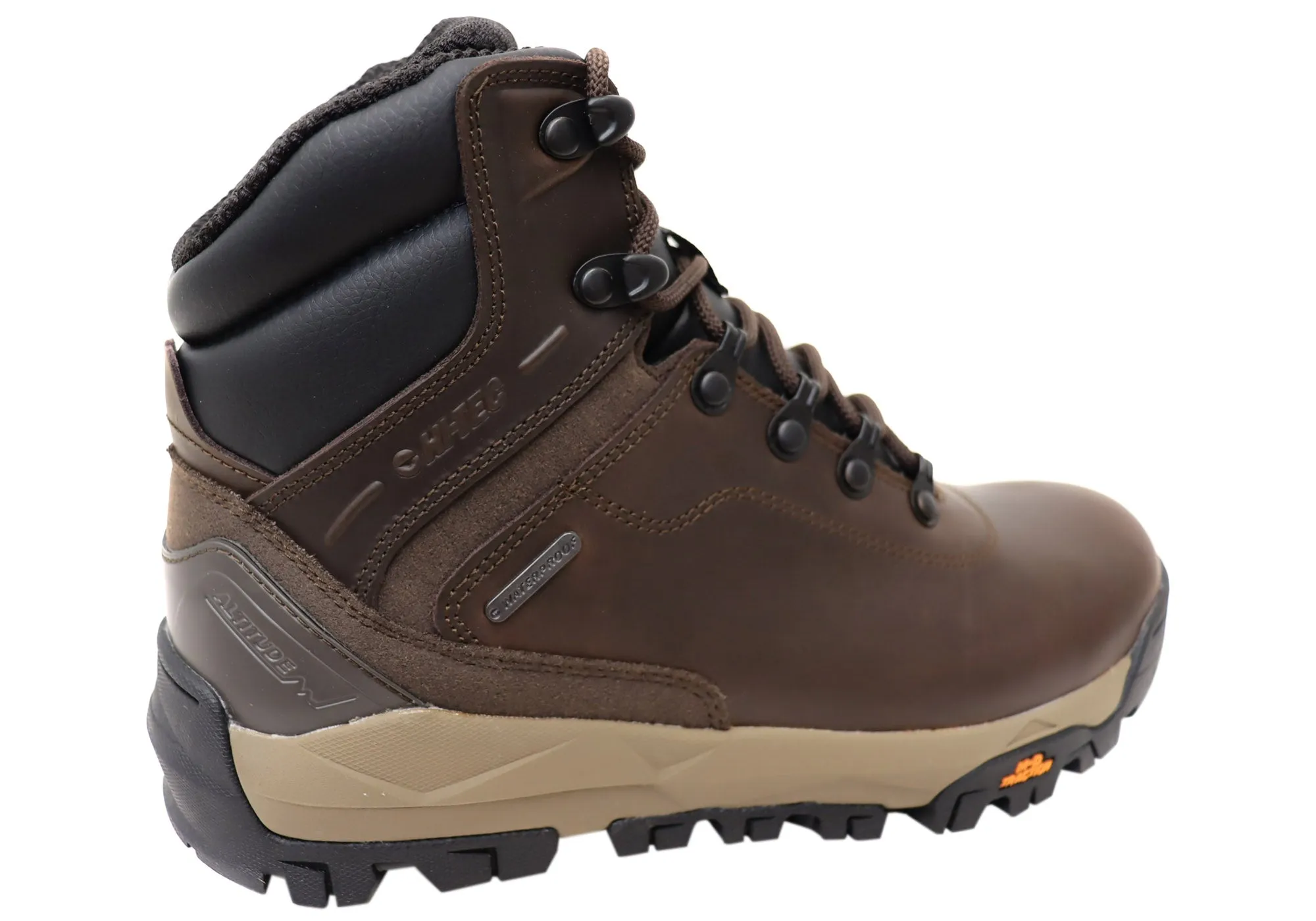 Hi-Tec Womens Altitude Infinity Leather Mid Waterproof Hiking Boots