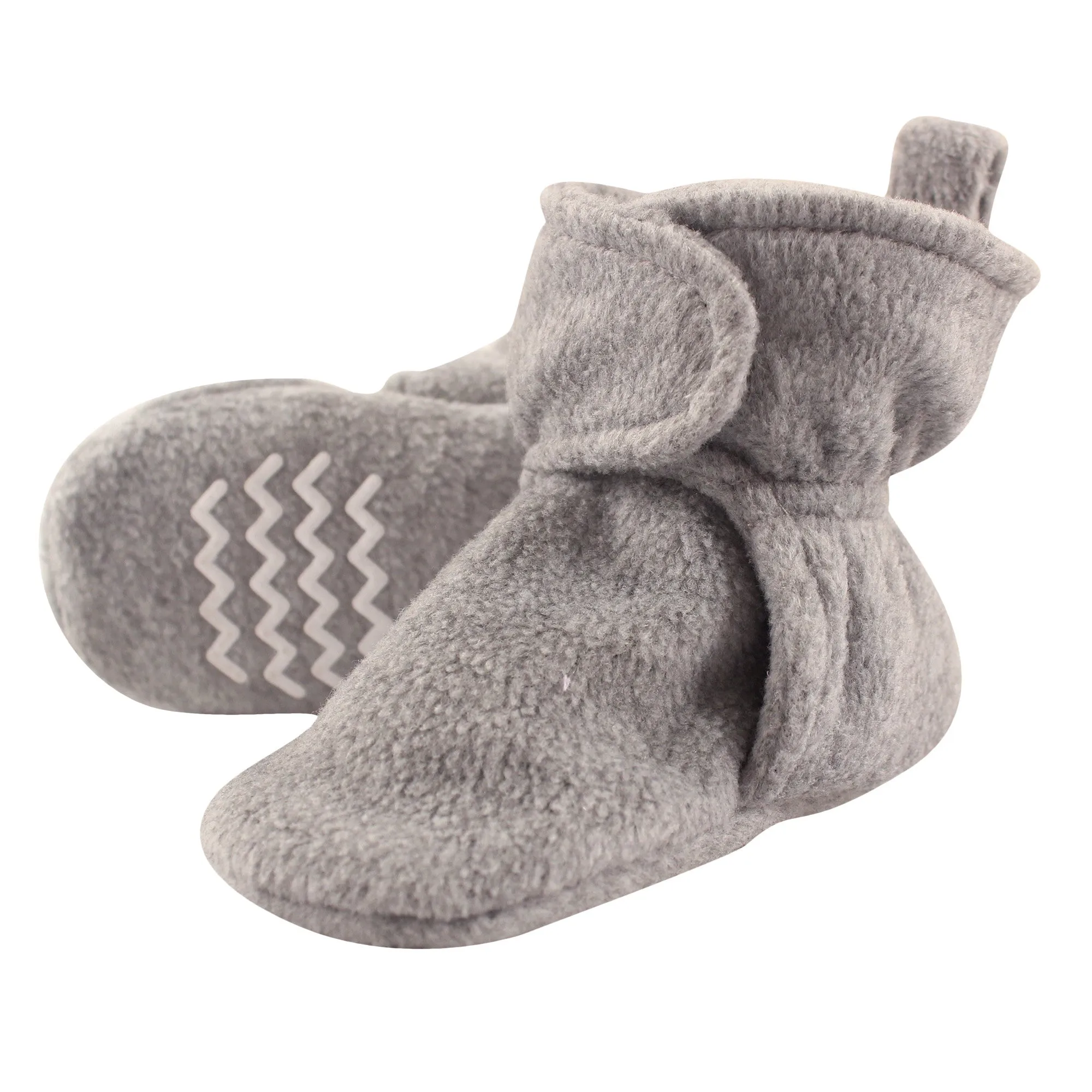 Hudson Baby Cozy Fleece Booties, Heather Gray