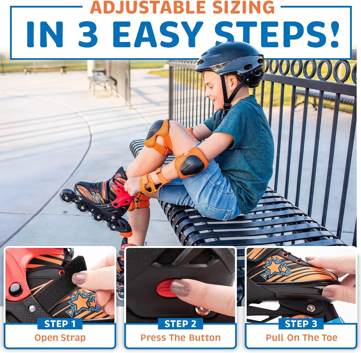 Inline Skates Combo |  Light-Up Skates for Kids, Youth