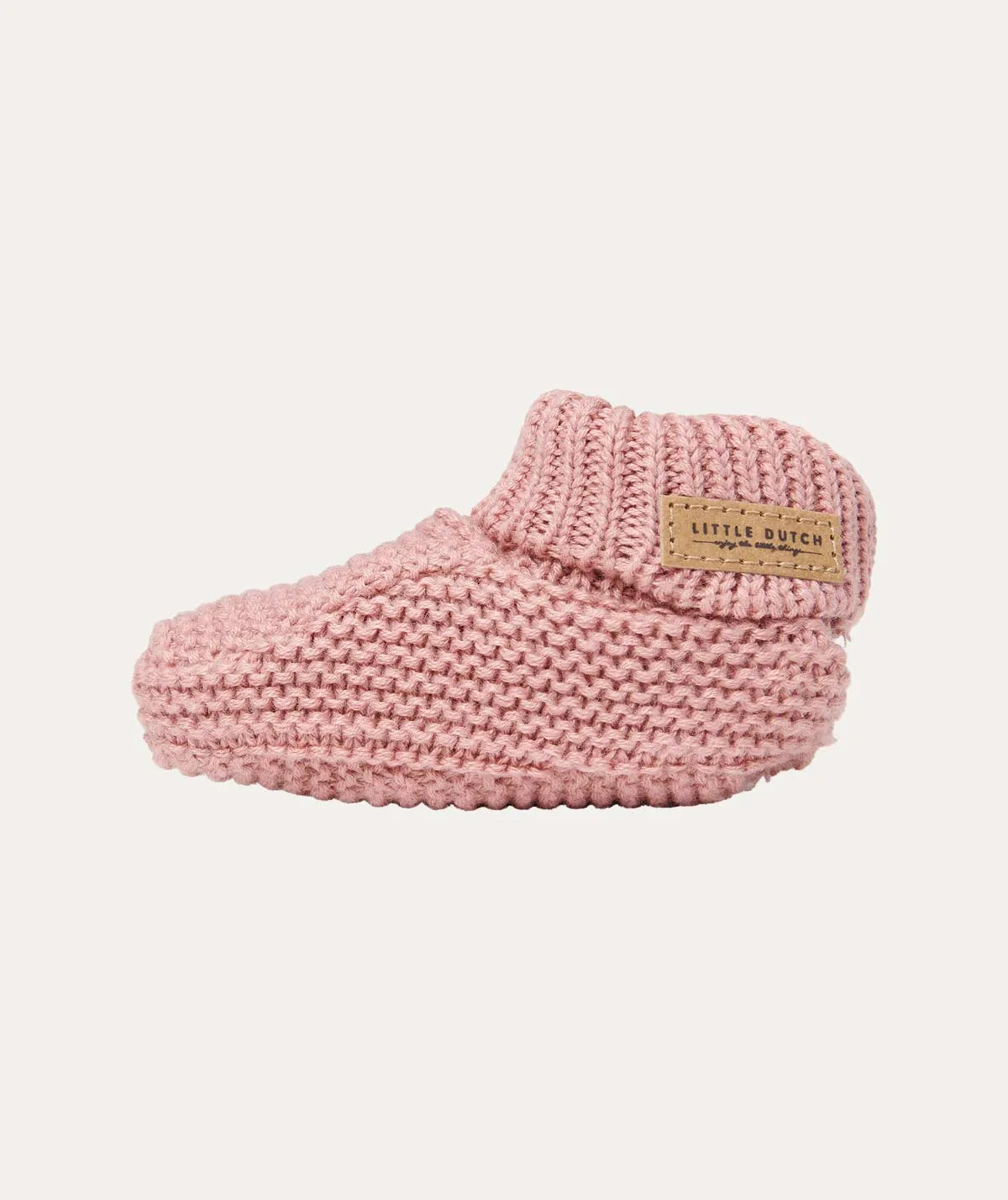 Knitted Baby Booties - Vintage Pink