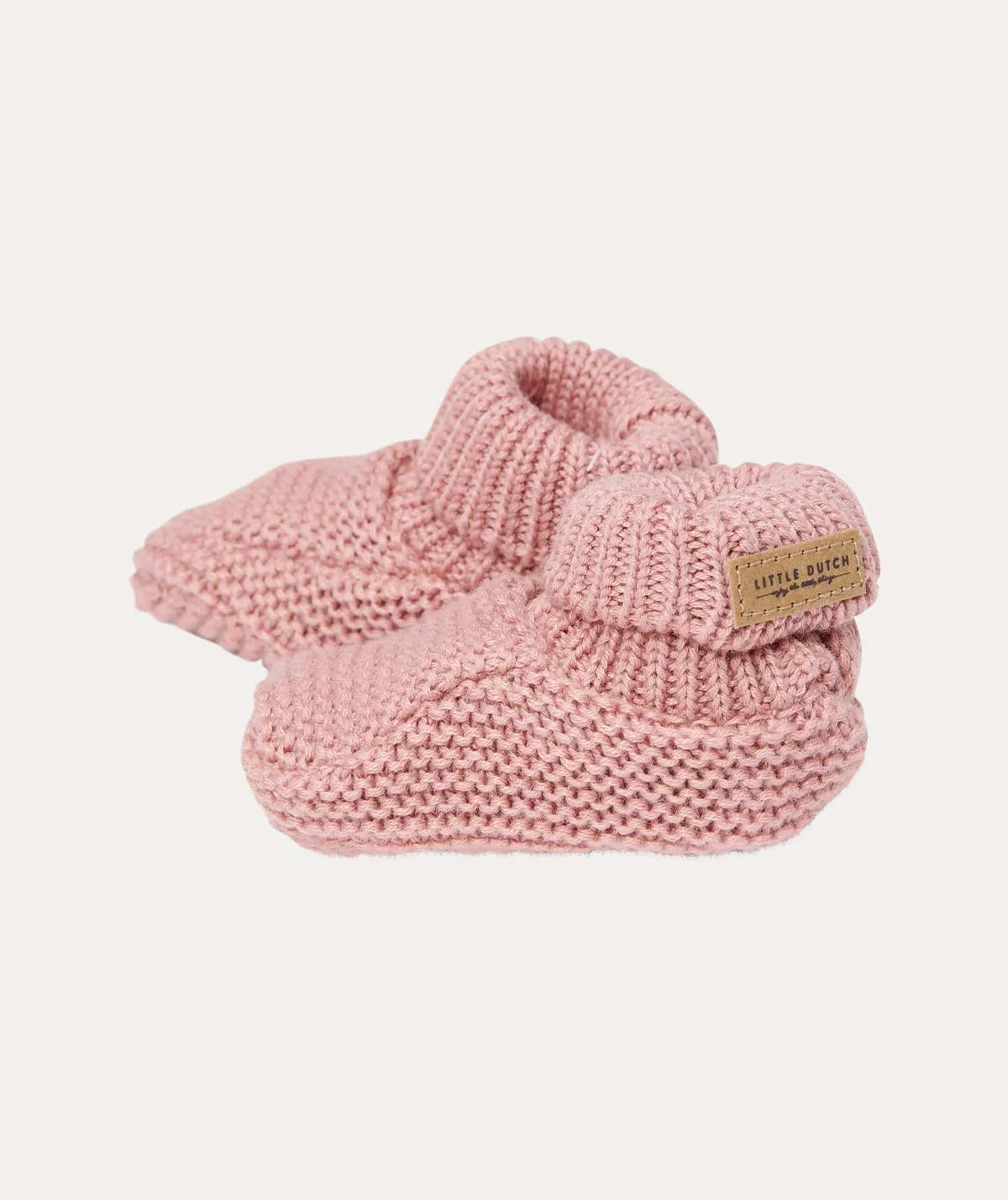 Knitted Baby Booties - Vintage Pink