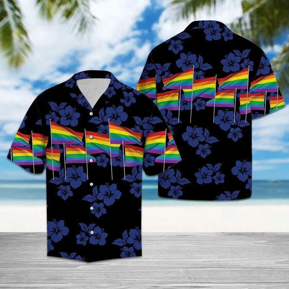 Lgbt Flag T Shirt, Hawaiian Shirt For Lesbian Gay