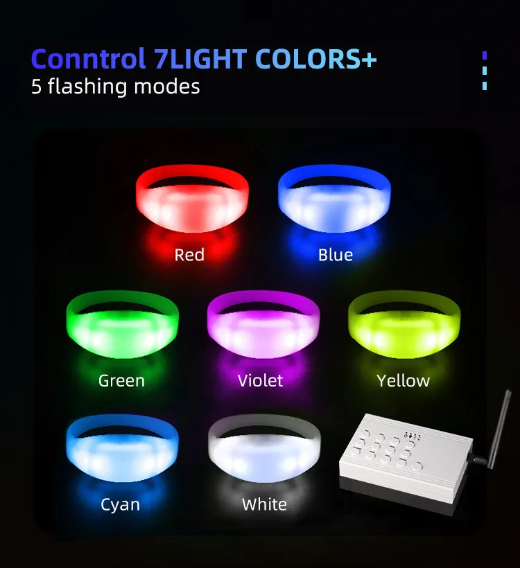 Light up Bracelets for Party Supplies(50Pack GFB005 Wristband)