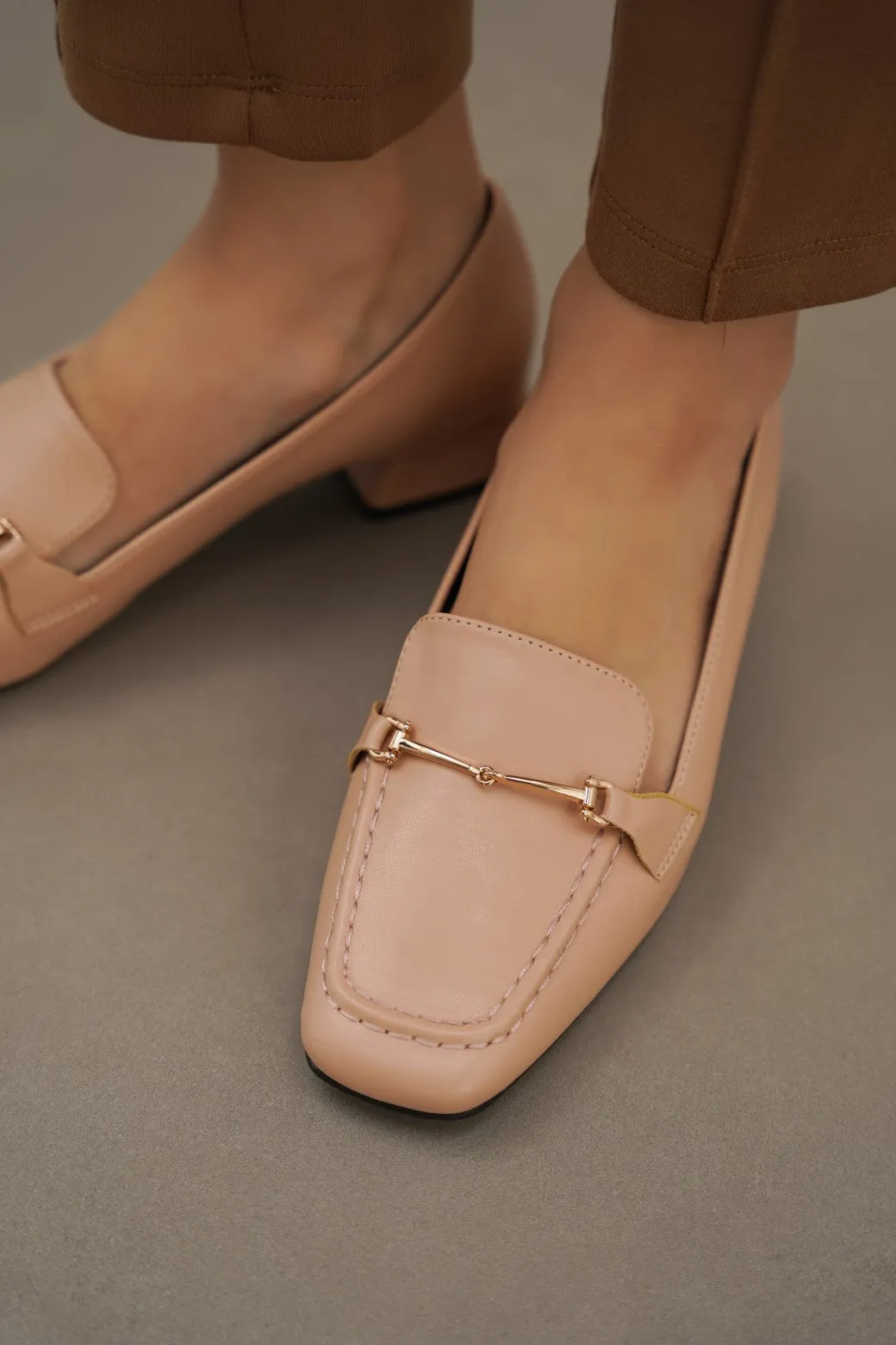 LOAFERS WITH BLOCK HEEL