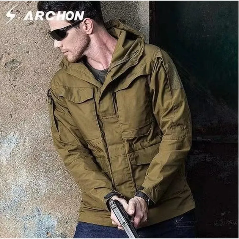 M65 UK US Army Clothes Casual Tactical Windbreaker Men Waterproof Flight Pilot Coat Hoodie Military Field Jacket Winter Autumn