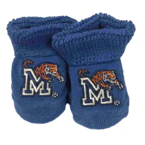 Memphis Tigers Two Feet Ahead Infant Baby Newborn Royal Blue Socks Booties