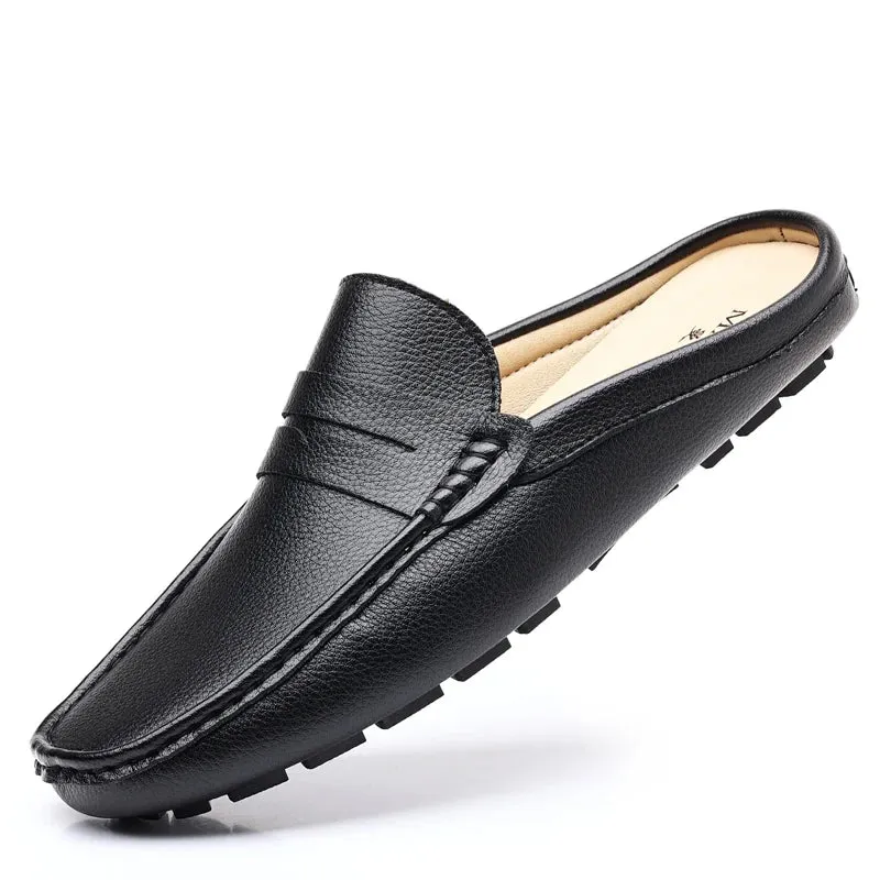 Momo A2 - backless loafers / leather mules for men