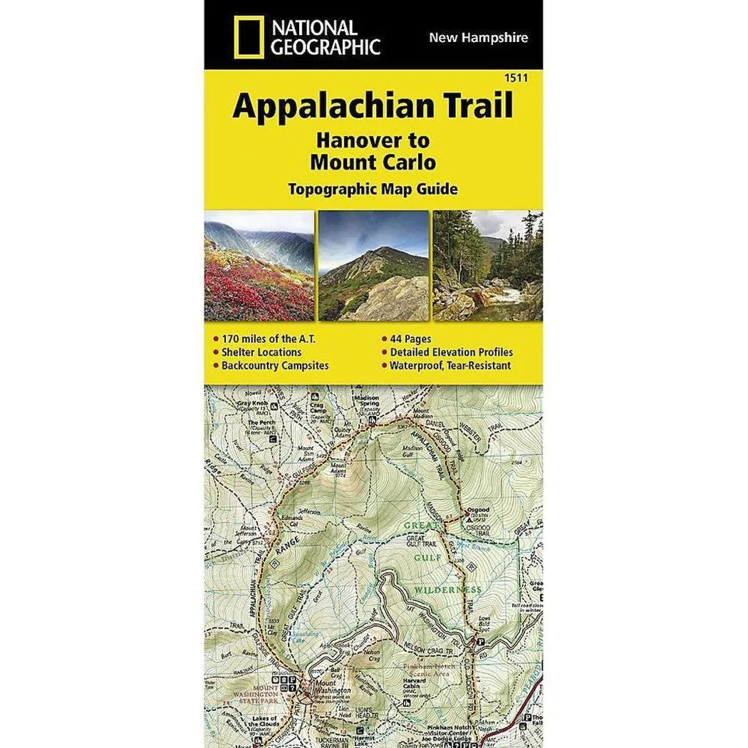 National Geographic Trails Illustrated Appalachian Trail: Hanover to Mount Carlo Map [New Hampshire]