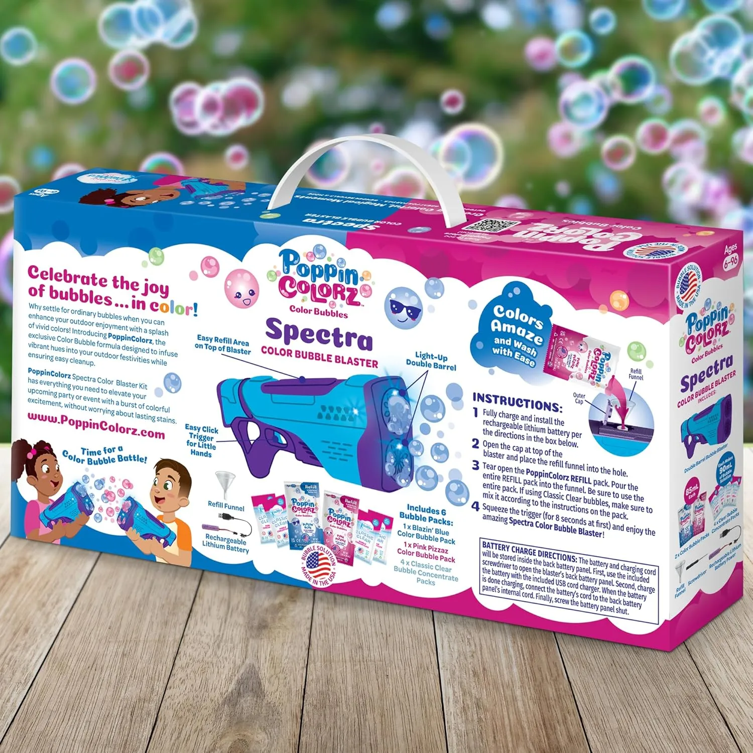 PoppinColorz Spectra Color Bubble Blaster