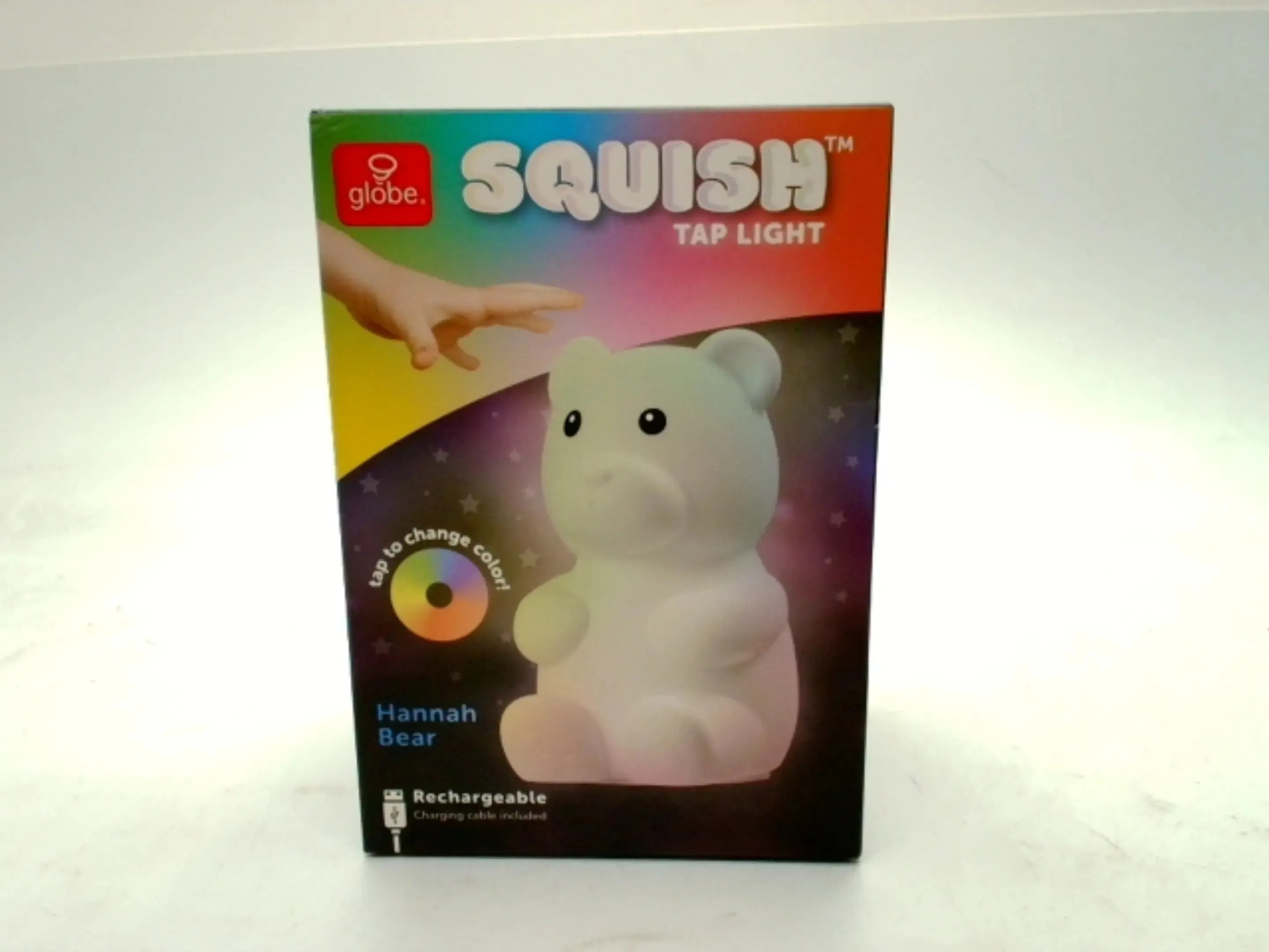 Rechargeable LED Bear Night Light - Color Changing Squish Globe